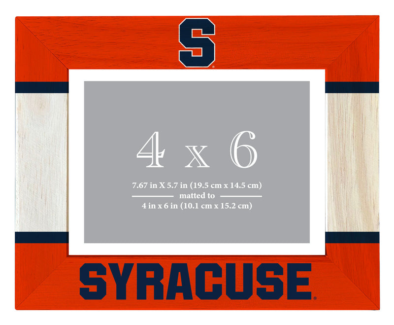 Syracuse Orange Wooden Photo Frame 4 x 6 Inch - Elegant Matted Display for Memories