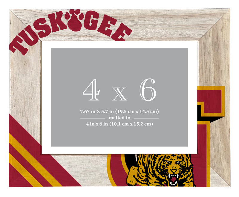 Tuskegee University Officially Licensed College Printed Wooden Photo Frame 4x6 – Horizontal Display