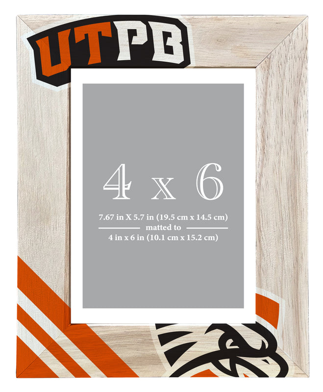 University of Texas of the Permian Basin Officially Licensed College Printed Wooden Photo Frame 4x6 – Vertical Display