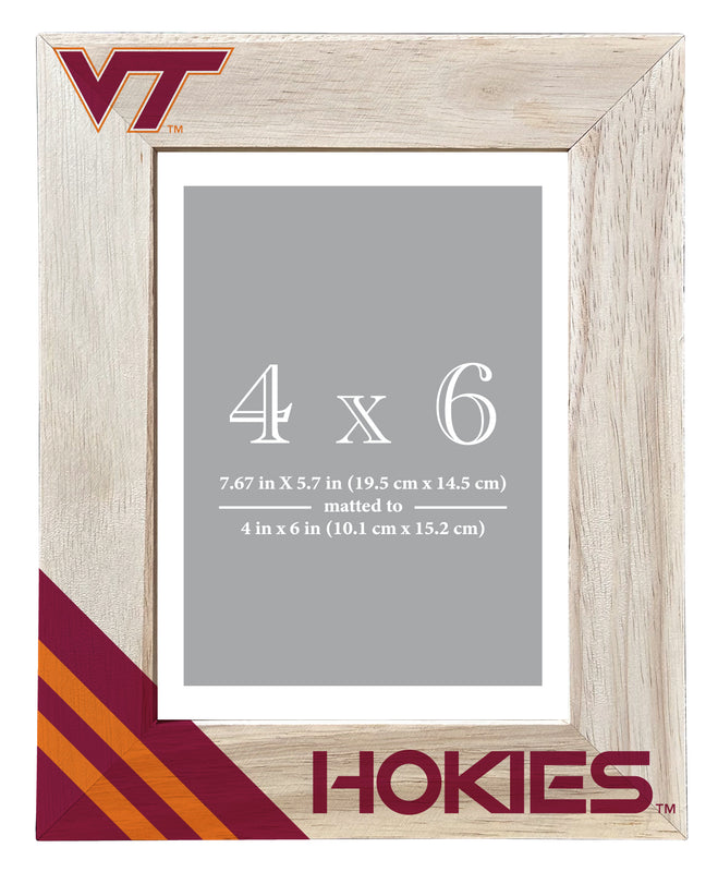 Virginia Tech Hokies Officially Licensed College Printed Wooden Photo Frame 4x6 – Vertical Display