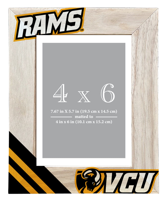 Virginia Commonwealth Officially Licensed College Printed Wooden Photo Frame 4x6 – Vertical Display