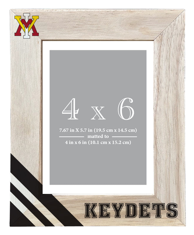 VMI Keydets Officially Licensed College Printed Wooden Photo Frame 4x6 – Vertical Display