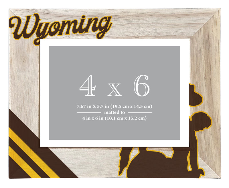 University of Wyoming Officially Licensed College Printed Wooden Photo Frame 4x6 – Horizontal Display