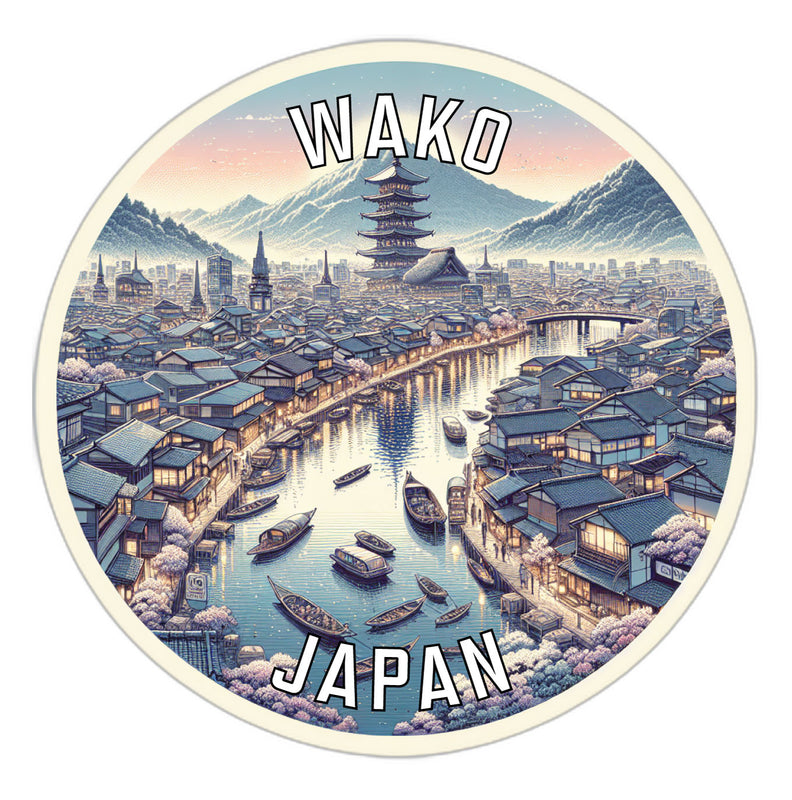 Wako Japan Souvenir Vinyl Decal Sticker 2-Inch