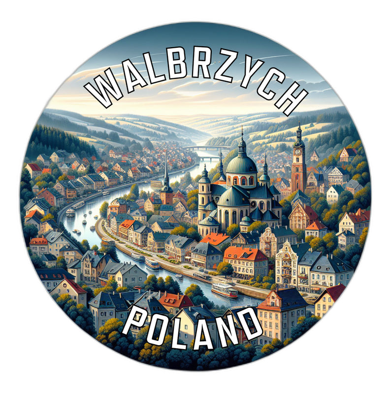 Walbrzych Poland Souvenir Die Cut Flat Magnet 2-Inch