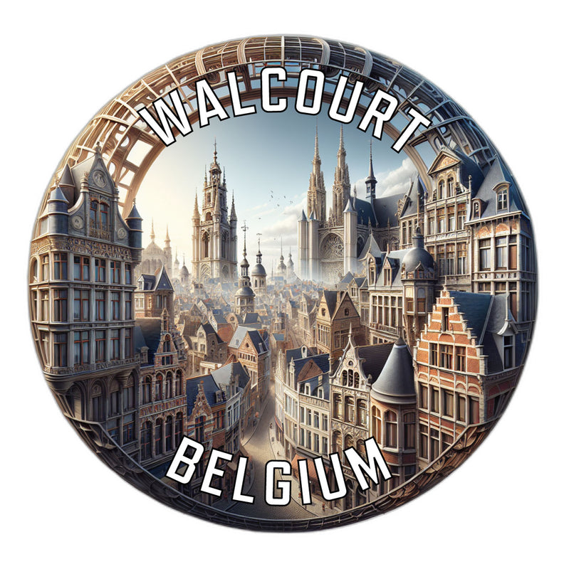 Walcourt Belgium Souvenir Die Cut Flat Magnet 2-Inch