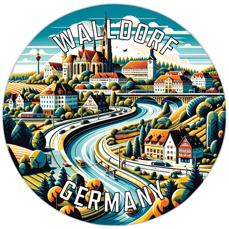 Walldorf Germany Souvenir Die Cut Flat Magnet 2-Inch