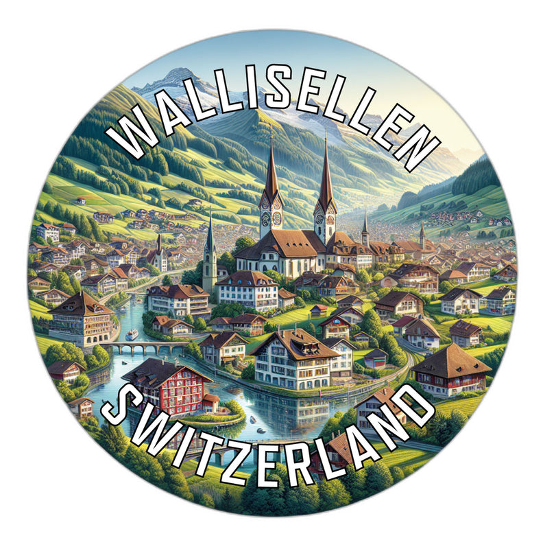 Wallisellen Switzerland Souvenir Die Cut Flat Magnet 2-Inch