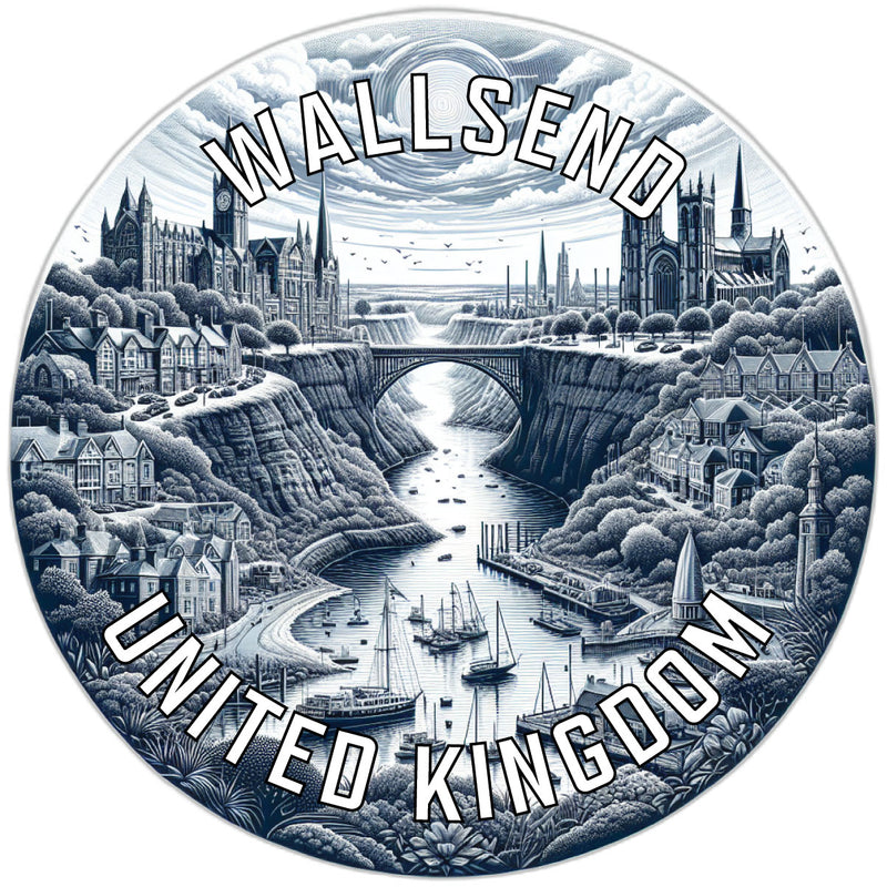 Wallsend United Kingdom Souvenir Die Cut Flat Magnet 2-Inch