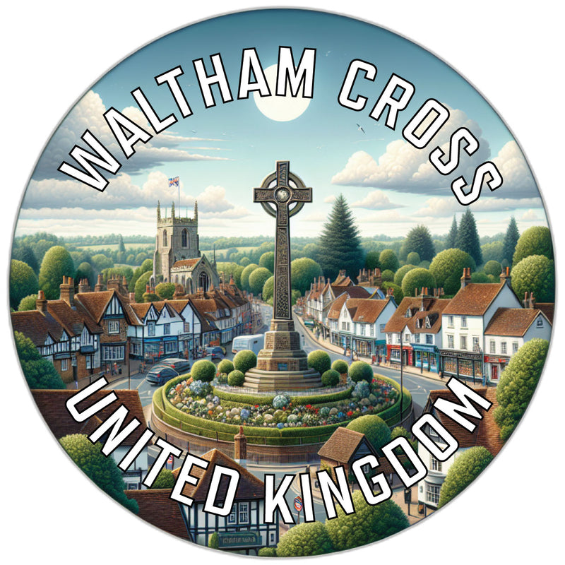 Waltham Cross United Kingdom Souvenir Die Cut Flat Magnet 2-Inch