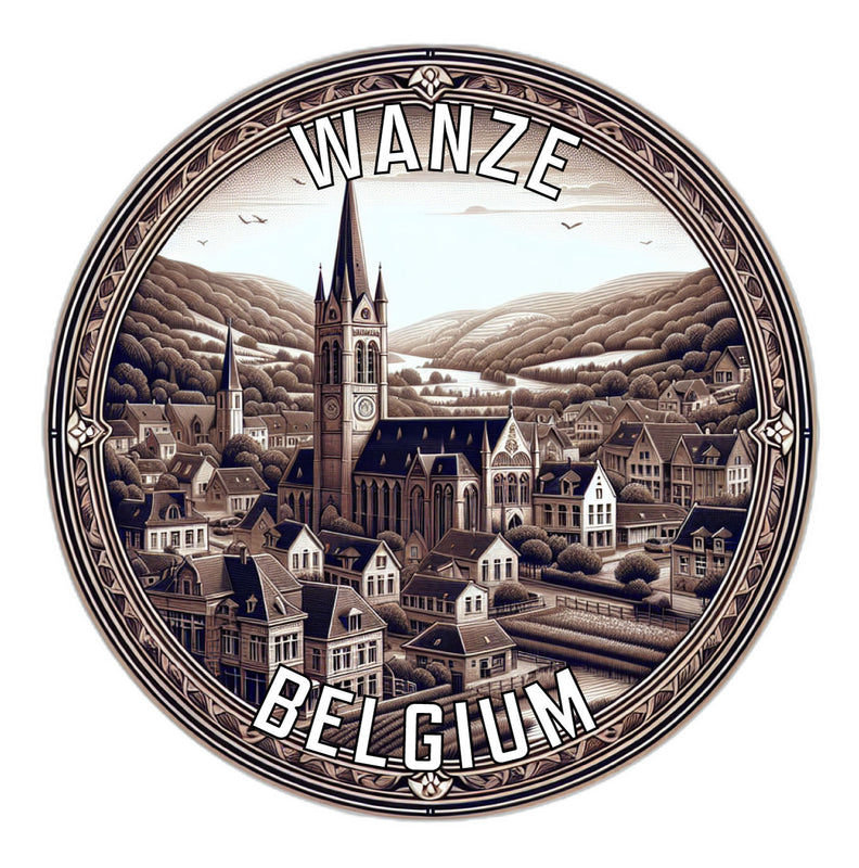 Wanze Belgium Souvenir Die Cut Flat Magnet 2-Inch