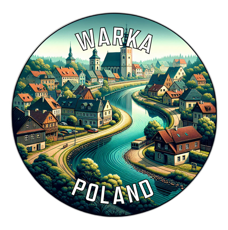 Warka Poland Souvenir Die Cut Flat Magnet 3-Inch