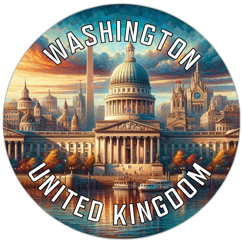 Washington United Kingdom Souvenir Die Cut Flat Magnet 2-Inch