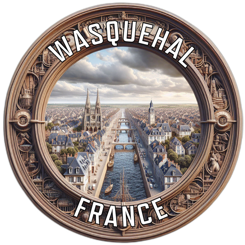 Wasquehal France Souvenir Vinyl Decal Sticker 6-Inch