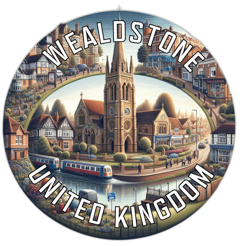Wealdstone United Kingdom Souvenir Die Cut Flat Magnet 6-Inch