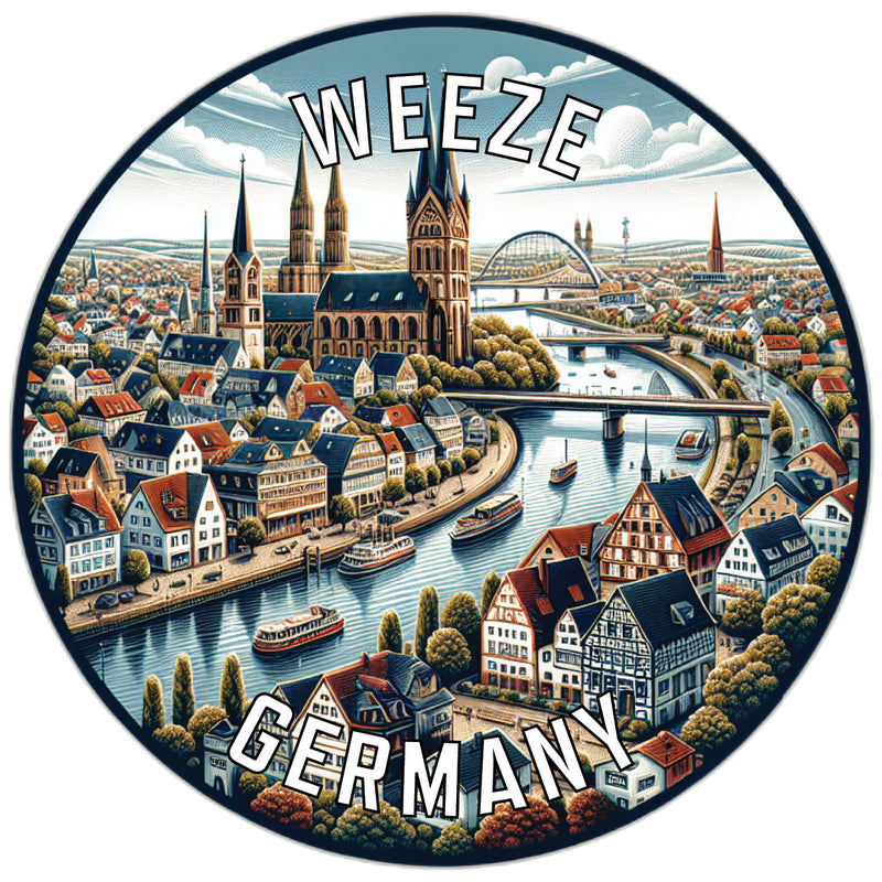 Weeze Germany Souvenir Die Cut Flat Magnet 2-Inch