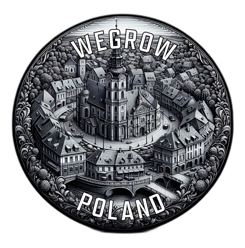 Wegrow Poland Souvenir Die Cut Flat Magnet 6-Inch