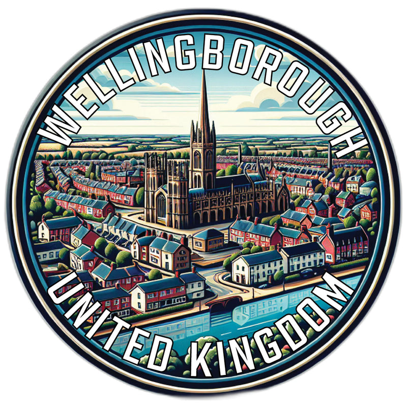 Wellingborough United Kingdom Souvenir Die Cut Flat Magnet 2-Inch