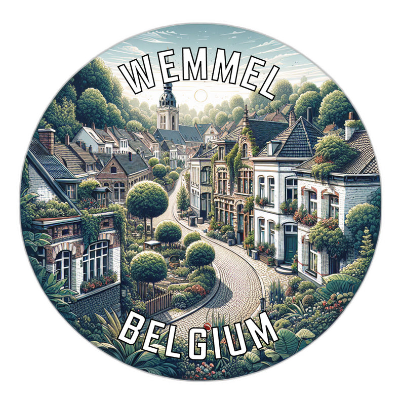 Wemmel Belgium Souvenir Die Cut Flat Magnet 6-Inch