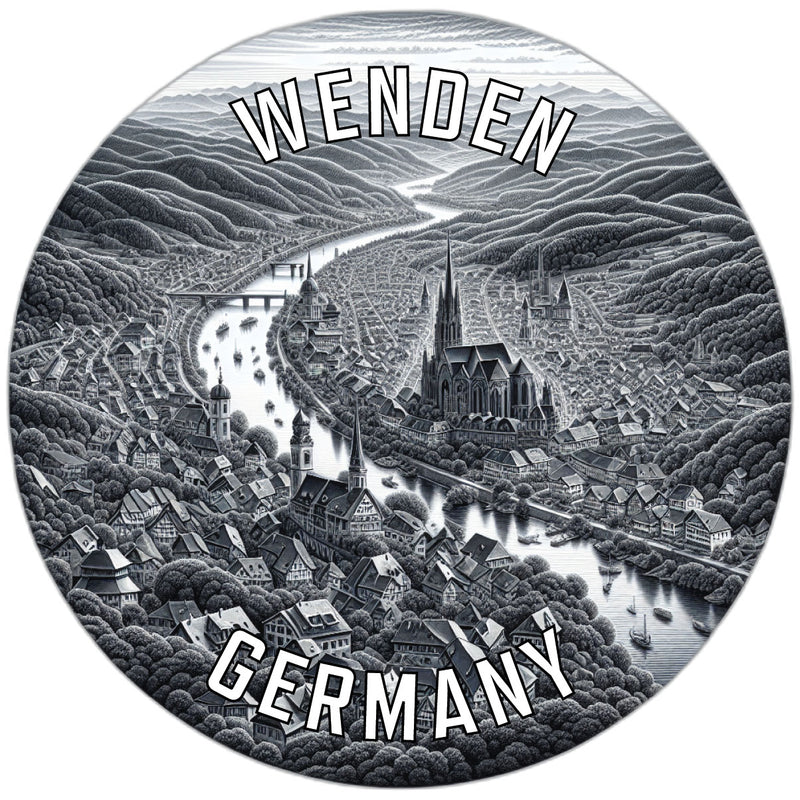 Wenden Germany Souvenir Die Cut Flat Magnet 6-Inch