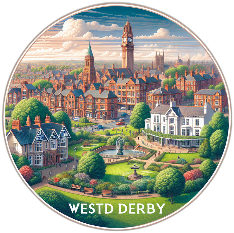 West Derby United Kingdom Souvenir Die Cut Flat Magnet 2-Inch