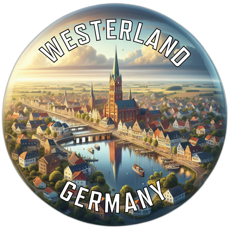 Westerland Germany Souvenir Die Cut Flat Magnet 6-Inch