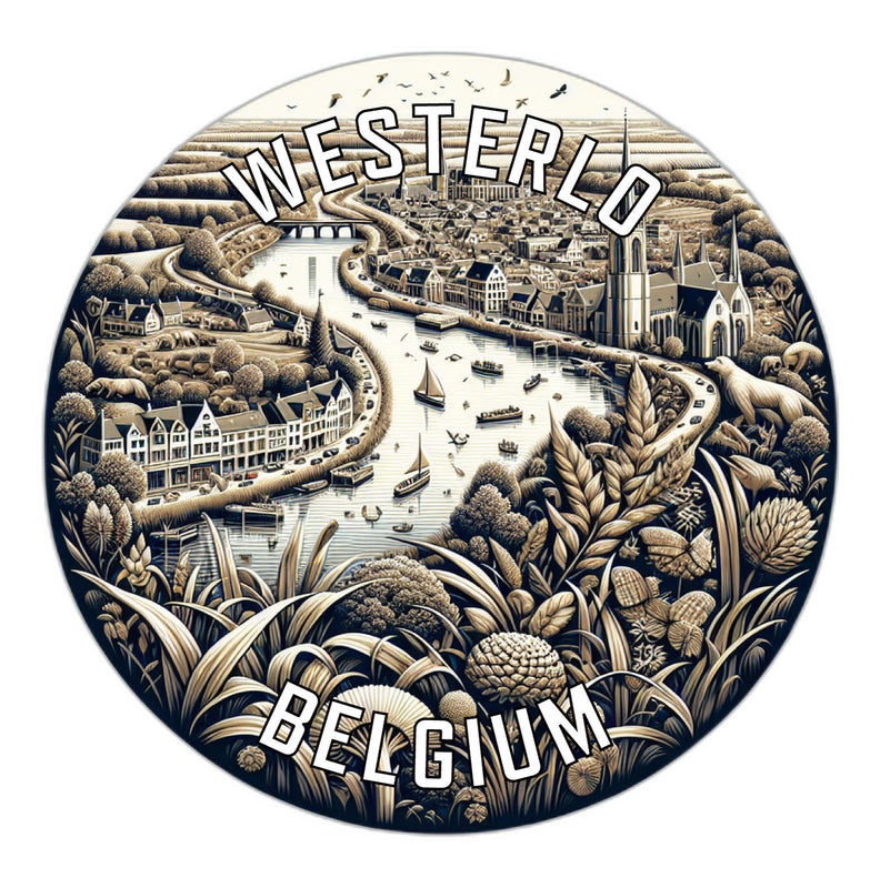 Westerlo Belgium Souvenir Die Cut Flat Magnet 6-Inch