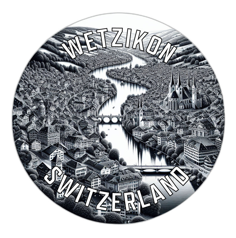 Wetzikon Switzerland Souvenir Die Cut Flat Magnet 2-Inch