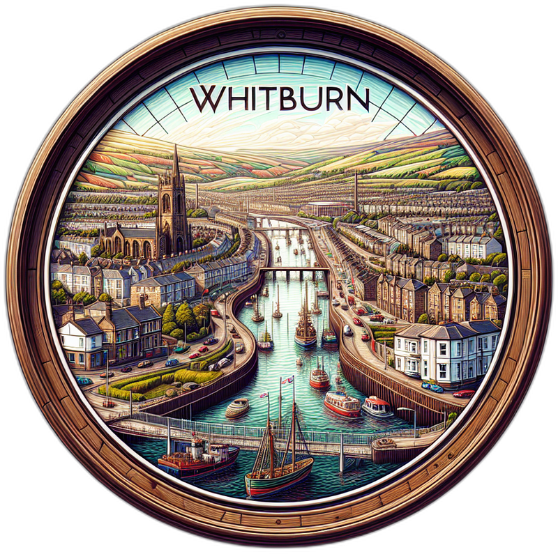 Whitburn United Kingdom Souvenir Die Cut Flat Magnet 2-Inch
