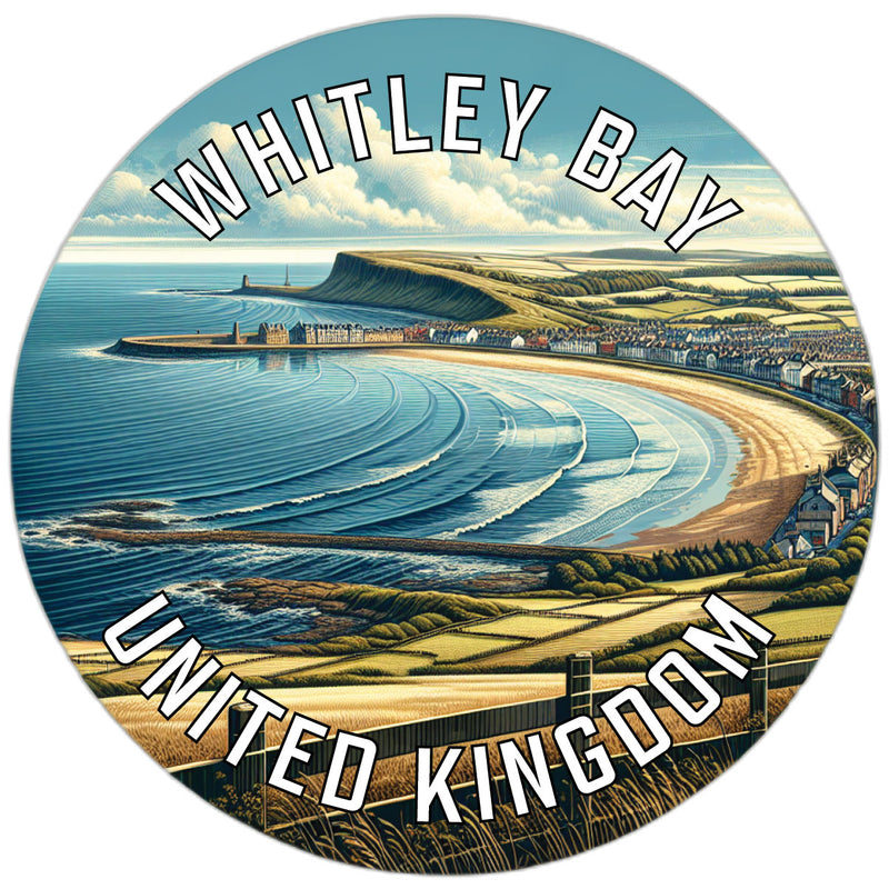 Whitley Bay United Kingdom Souvenir Die Cut Flat Magnet 2-Inch