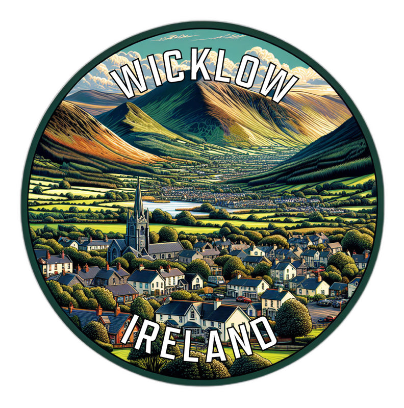 Wicklow Ireland Souvenir Die Cut Flat Magnet 6-Inch