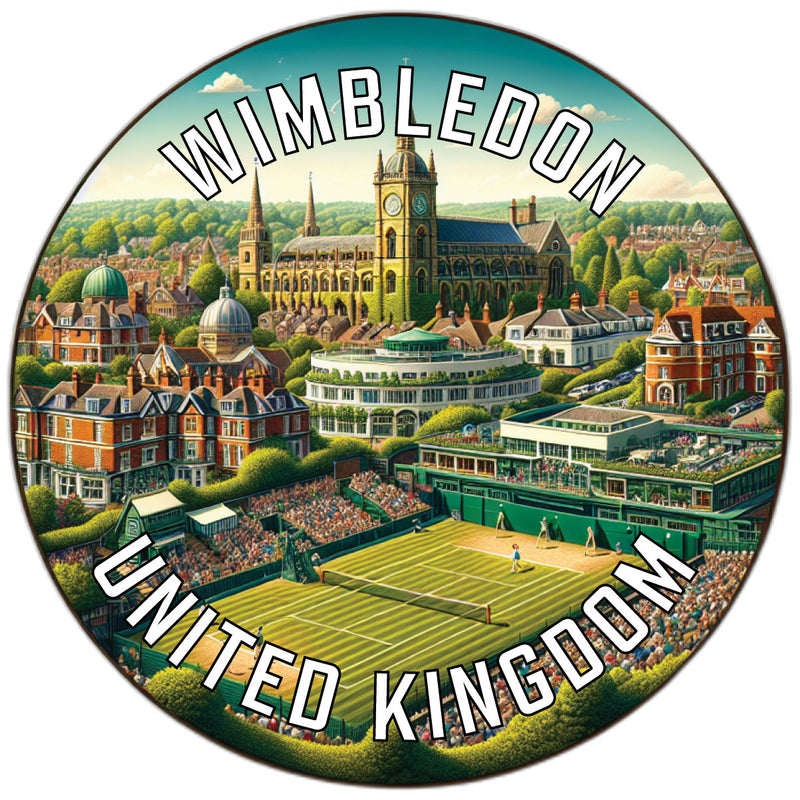 Wimbledon United Kingdom Souvenir Die Cut Flat Magnet 2-Inch