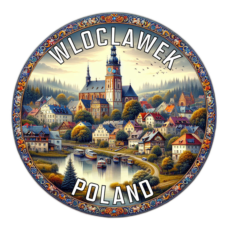 Wloclawek Poland Souvenir Die Cut Flat Magnet 2-Inch