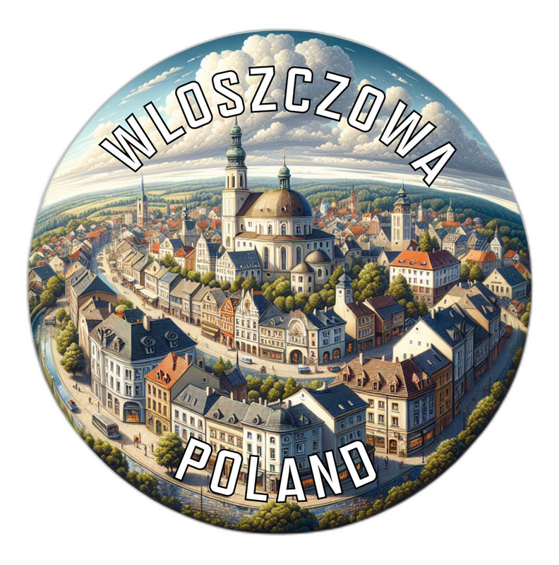 Wloszczowa Poland Souvenir Die Cut Flat Magnet 2-Inch