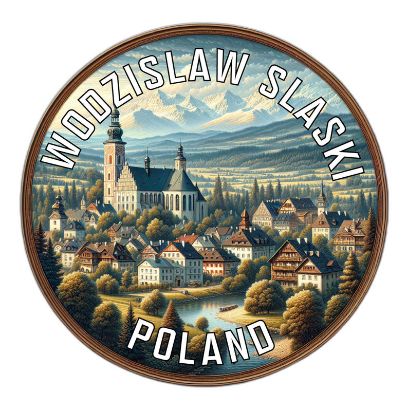 Wodzislaw Slaski Poland Souvenir Die Cut Flat Magnet 6-Inch