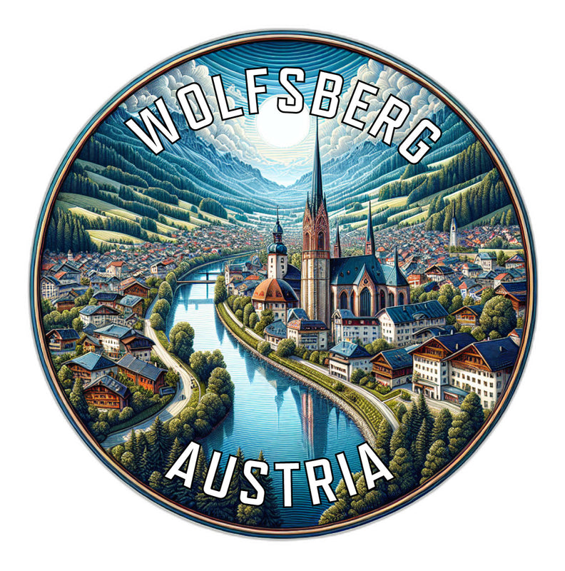 Wolfsberg Austria Souvenir Die Cut Flat Magnet 2-Inch