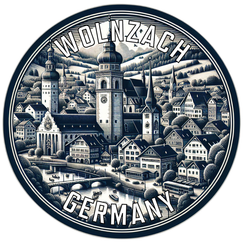 Wolnzach Germany Souvenir Die Cut Flat Magnet 2-Inch