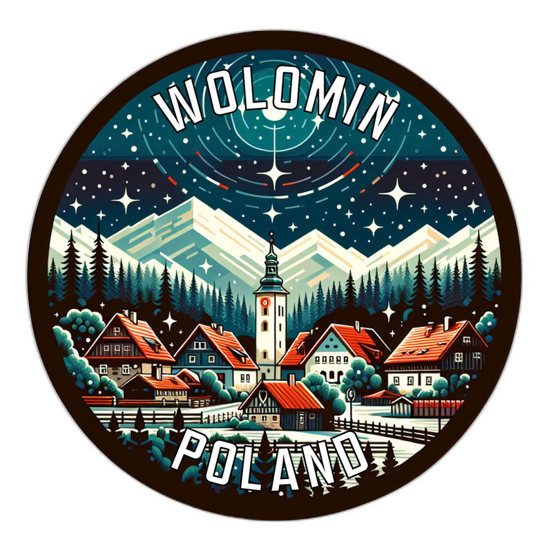 Wolomin Poland Souvenir Die Cut Flat Magnet 3-Inch