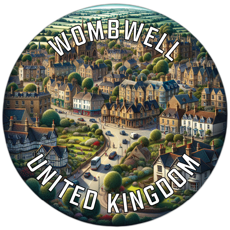 Wombwell United Kingdom Souvenir Die Cut Flat Magnet 2-Inch