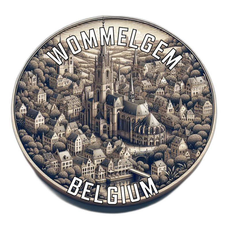Wommelgem Belgium Souvenir Die Cut Flat Magnet 6-Inch