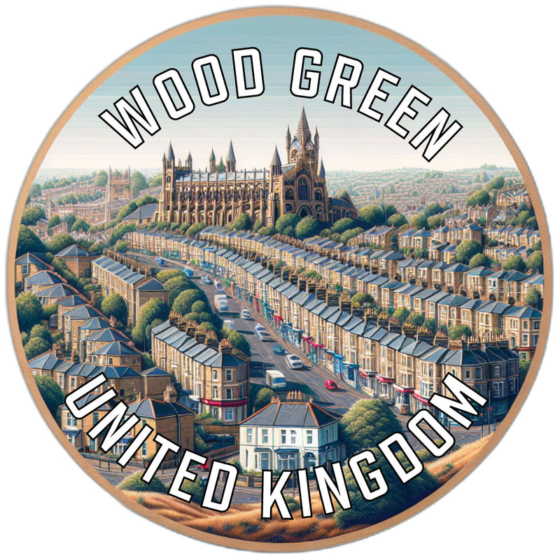 Wood Green United Kingdom Souvenir Die Cut Flat Magnet 6-Inch