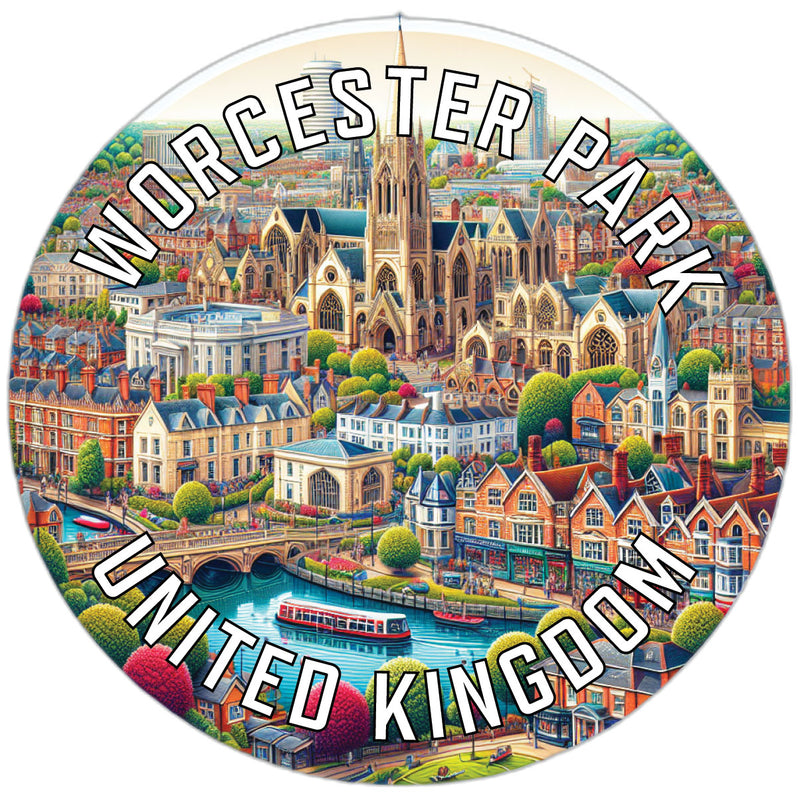 Worcester Park United Kingdom Souvenir Die Cut Flat Magnet 2-Inch
