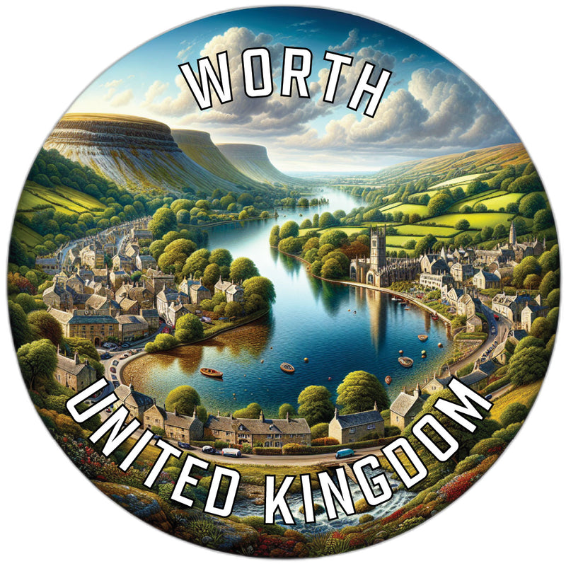 Worth United Kingdom Souvenir Vinyl Decal Sticker 2-Inch