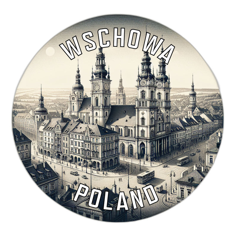 Wschowa Poland Souvenir Die Cut Flat Magnet 2-Inch