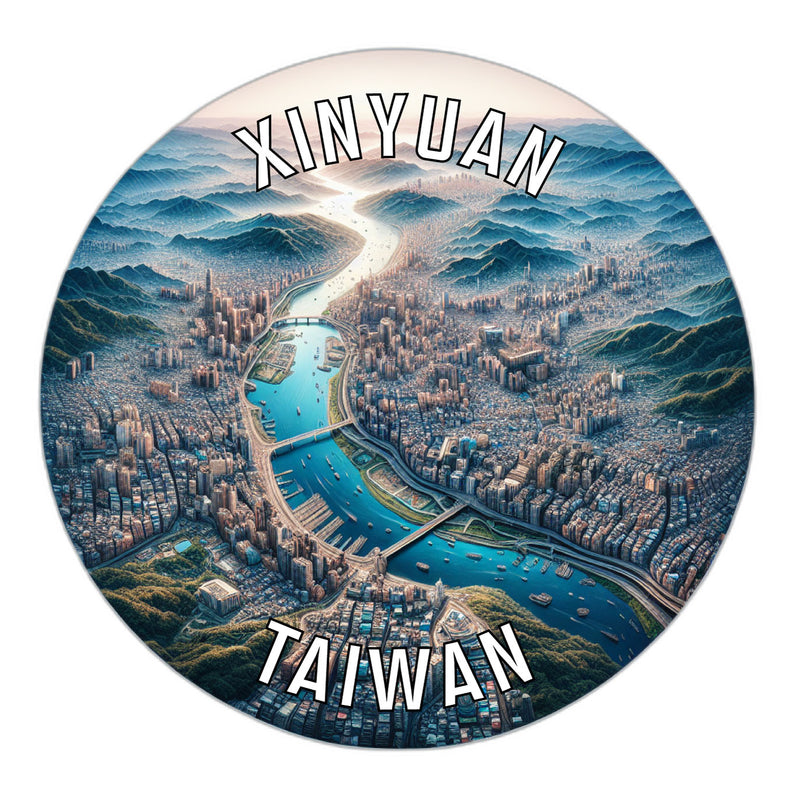 Xinyuan Taiwan Souvenir Die Cut Flat Magnet 2-Inch