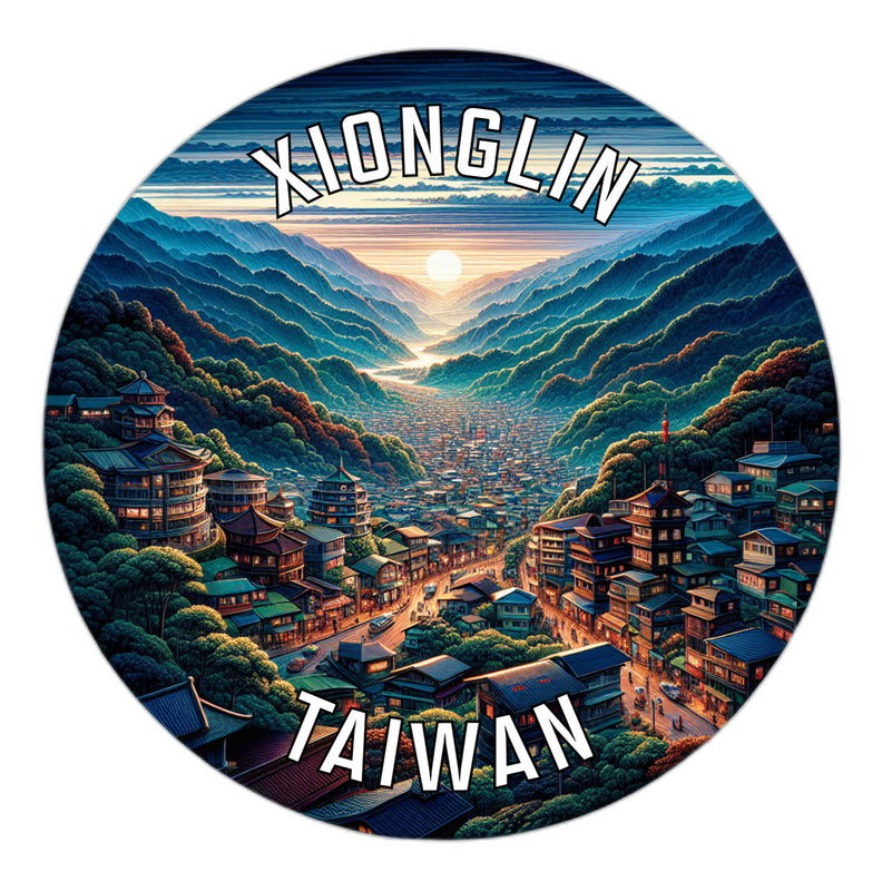 Xionglin Taiwan Souvenir Die Cut Flat Magnet 2-Inch