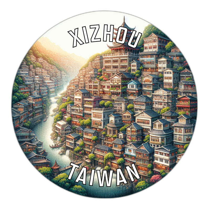 Xizhou Taiwan Souvenir Die Cut Flat Magnet 6-Inch