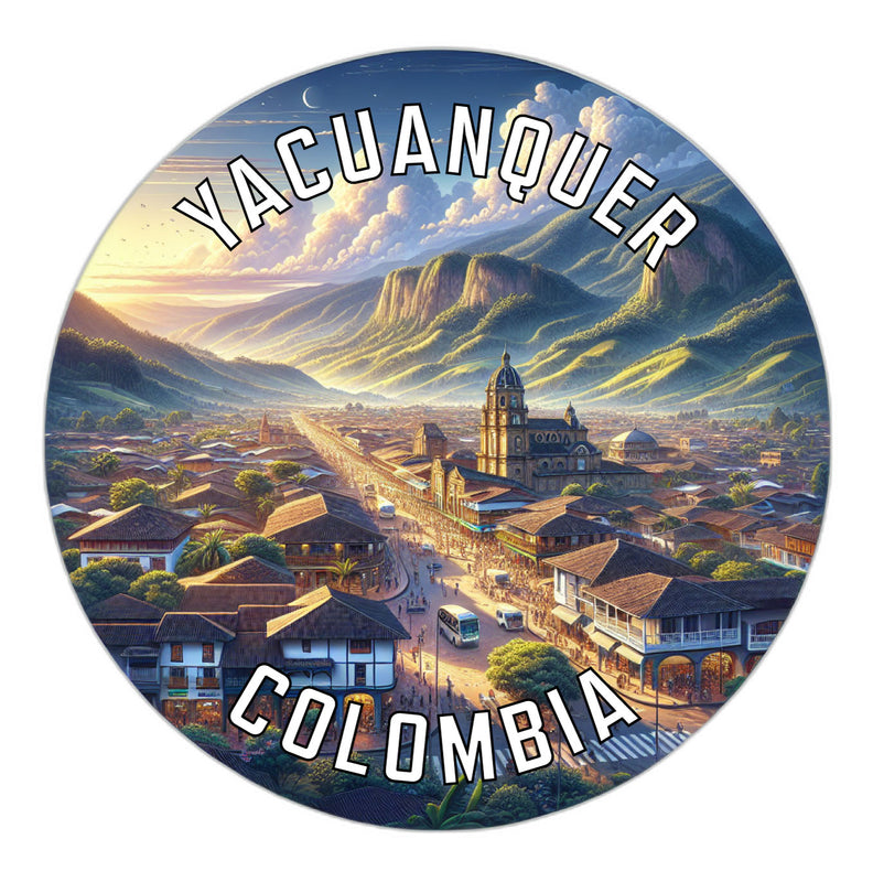 Yacuanquer Colombia Souvenir Die Cut Flat Magnet 6-Inch