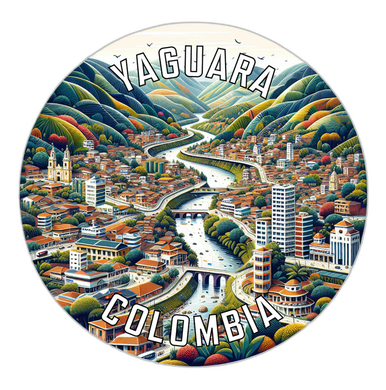 Yaguara Colombia Souvenir Die Cut Flat Magnet 2-Inch
