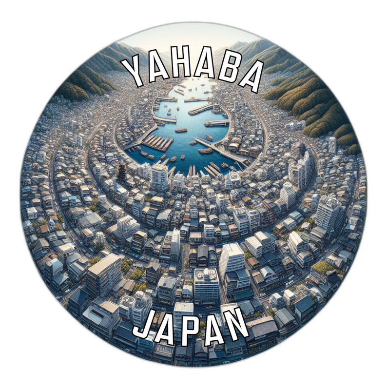 Yahaba Japan Souvenir Die Cut Flat Magnet 2-Inch